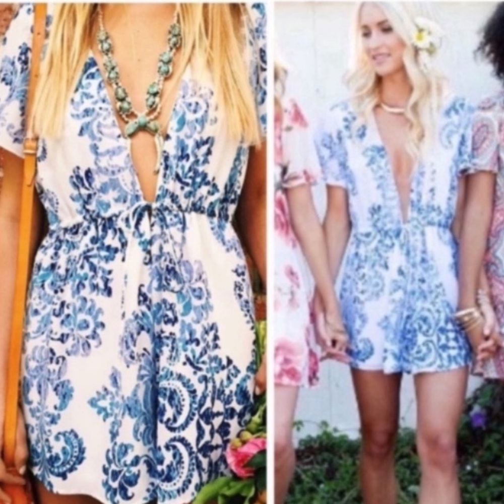 Show Me Your Mumu Ta-Haa Bohemian Romper Size S